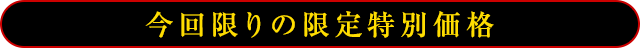 今回限りの限定特別価格！