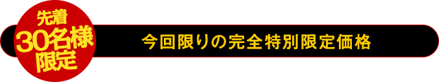 今回のみの特別価格！