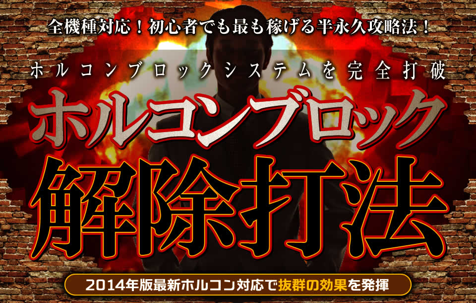 全機種対応！初心者でも最も稼げる半永久攻略法！ホルコンブロックシステムを完全打破！【ホルコンブロック解除打法（2014年版最新ホルコン対応で抜群の効果を発揮！）】