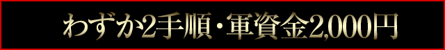 わずか2手順・軍資金2,000円