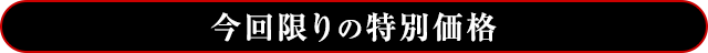 【先着30名様限定】期間限定の特別価格にてご提供！