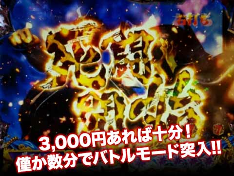 3,000円あれば十分！僅か数分でバトルモード突入!!