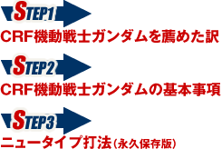 【ステップ1】CRF機動戦士ガンダムを薦めた訳 【ステップ2】CRF機動戦士ガンダムの基本事項 【ステップ3】ニュータイプ打法（永久保存版）