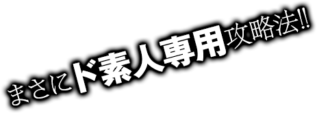 まさにド素人専用攻略法！
