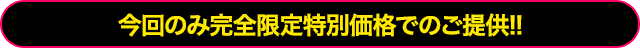 通常価格100,000円のところを今回のみ完全限定特別価格でのご提供