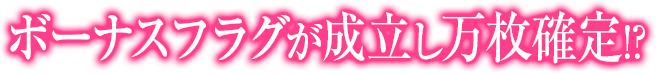 ボーナスフラグが成立し万枚確定！？