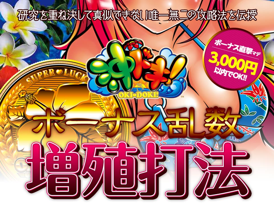 研究を重ね決して真似できない唯一無二の攻略法を伝授 次世代型究極攻略 沖ドキ！『ボーナス乱数増殖打法』