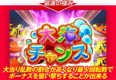 【最速の極み】大当り乱数の割合が高くなり、最少回転数でボーナスを狙い撃ちすることが出来る！