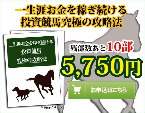 一生涯お金を稼ぎ続ける、投資競馬究極の攻略法！残部数あと１０部！