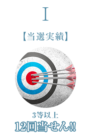 当選実績 3等以上12回当選!!