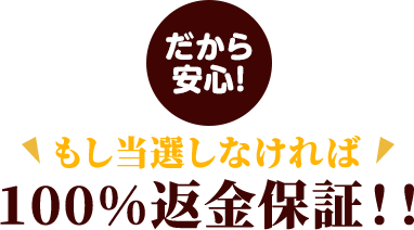 安心の効果が出なければ100％返金保証