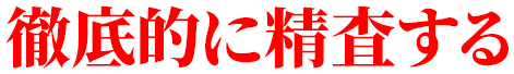 徹底的に精査する
