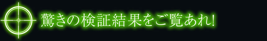 驚きの検証結果をご覧あれ! 