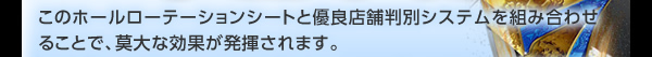 このホールローテーションシートと優良店舗判別システムを組み合わせることで、莫大な効果が発揮されます。