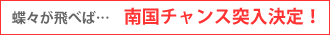 蝶々が飛べば南国チャンス突入決定